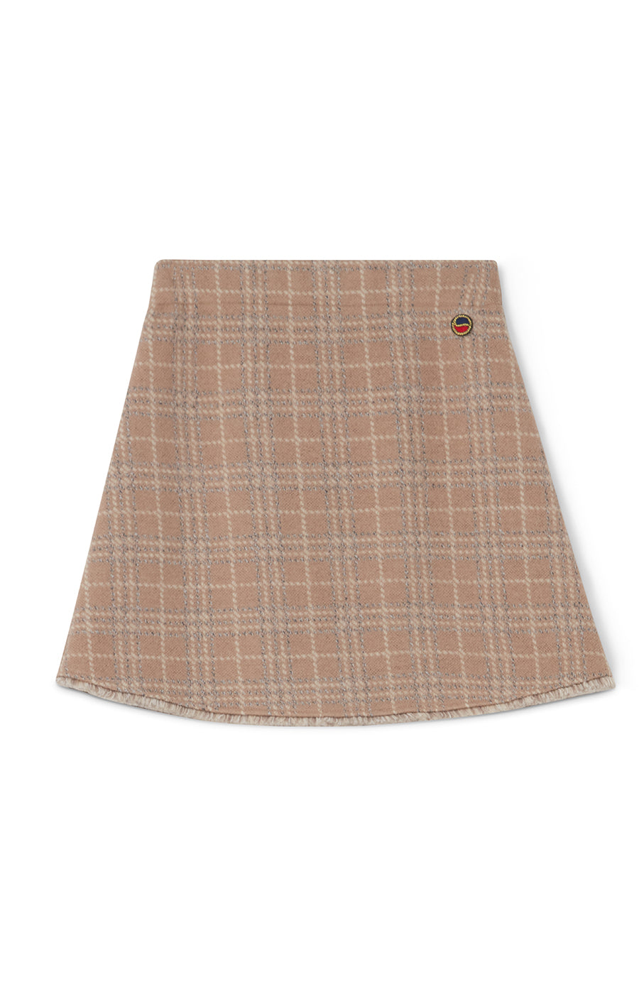 Bessie Skirt Toffee Check