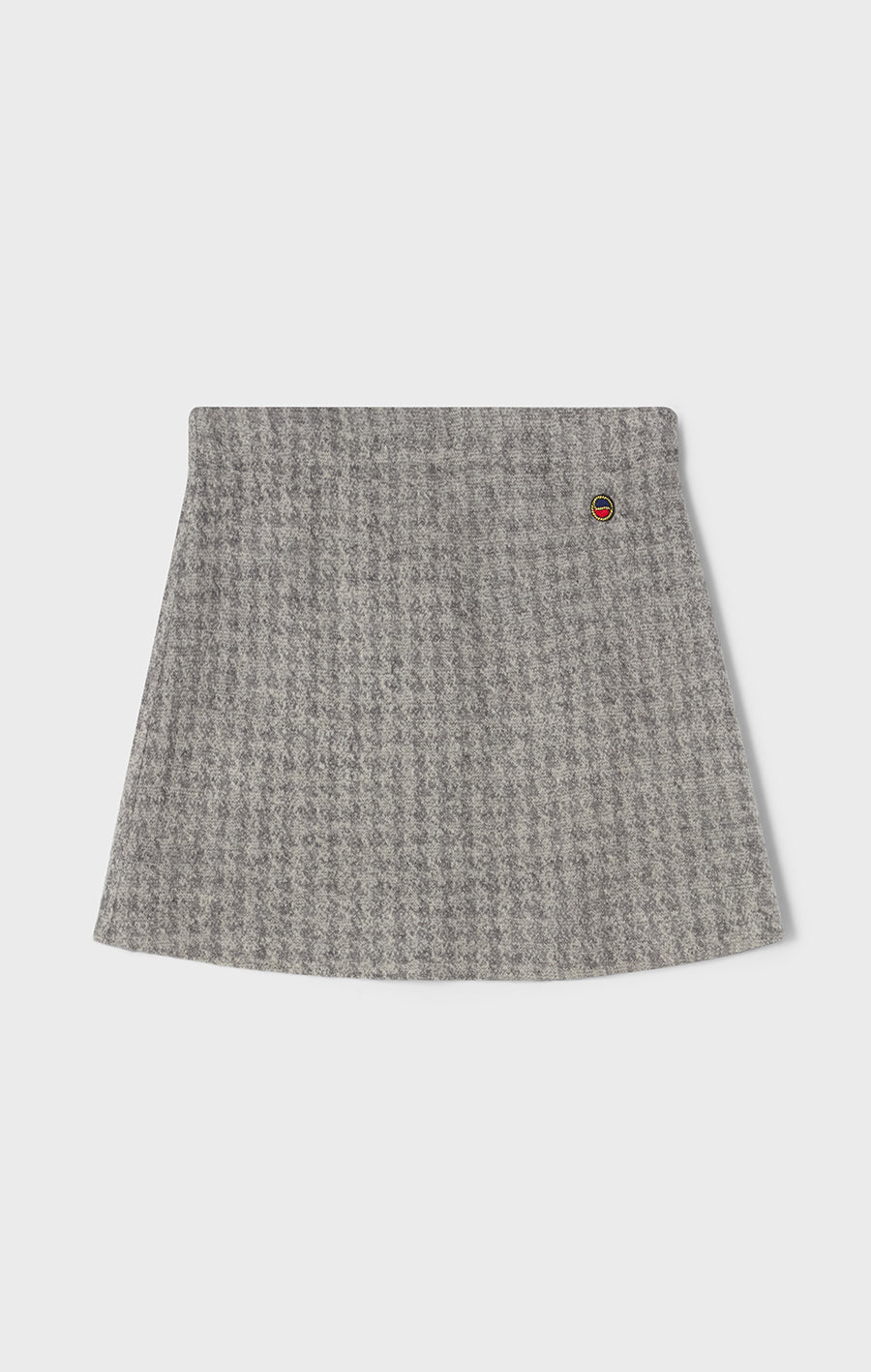 Bessie Dogtooth Skirt Grey Melange