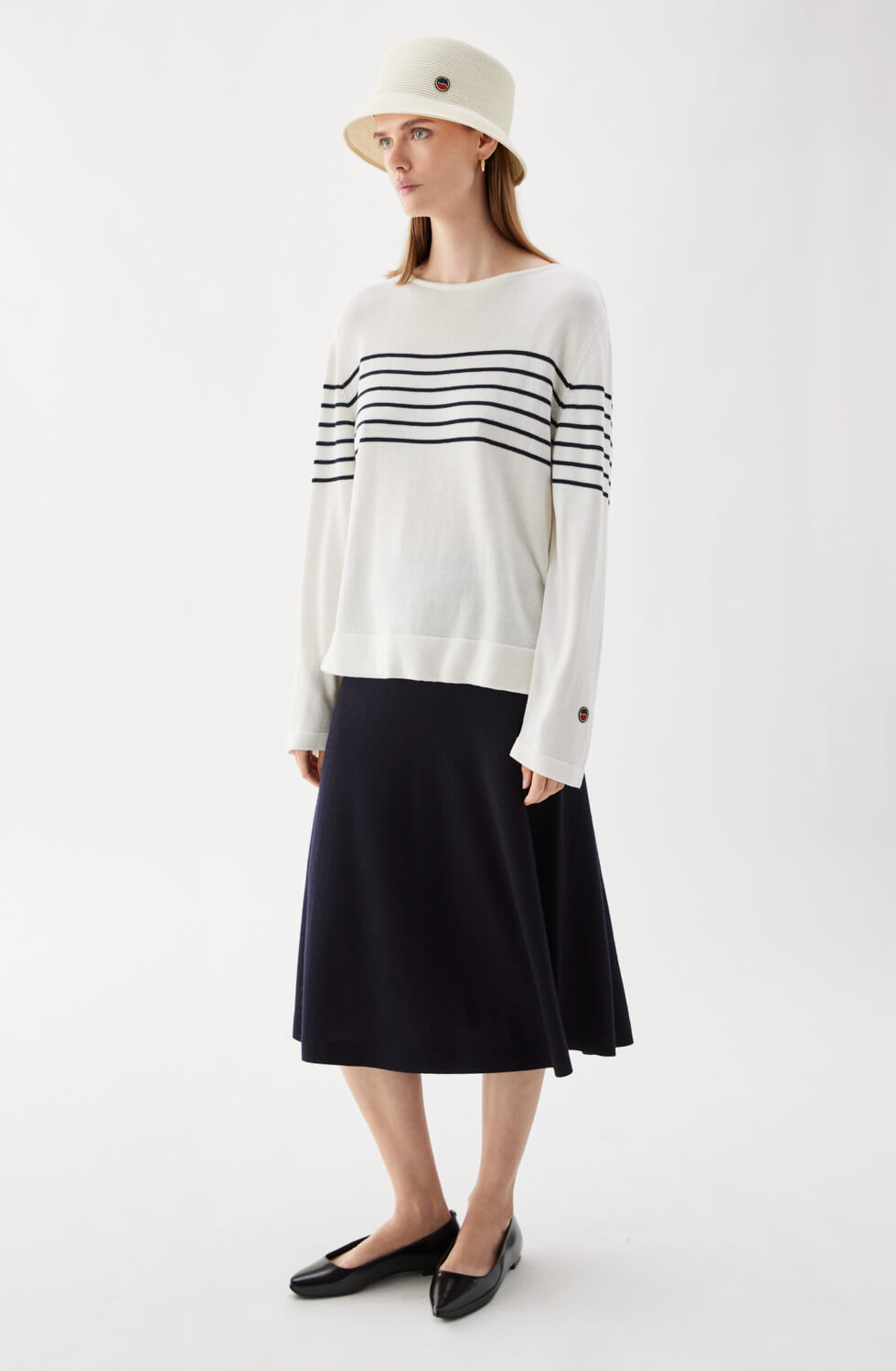 Carrie Sweater Ecru/Marine