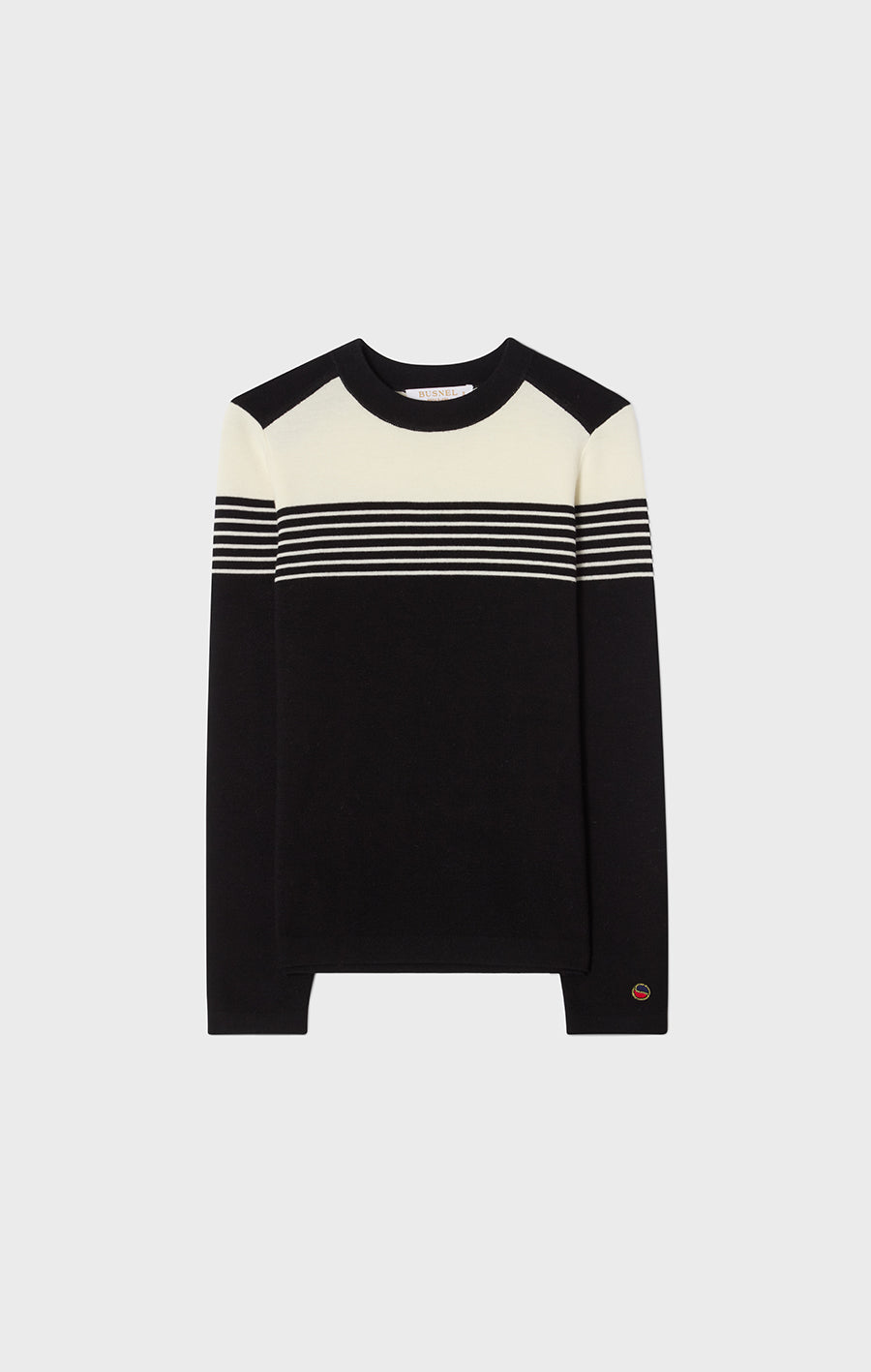 Emelie Striped Sweater Black/Ecru