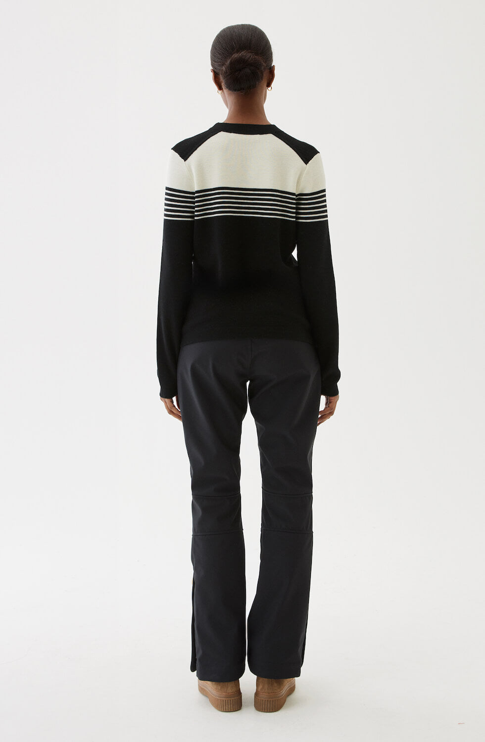 Emelie Striped Sweater Black/Ecru