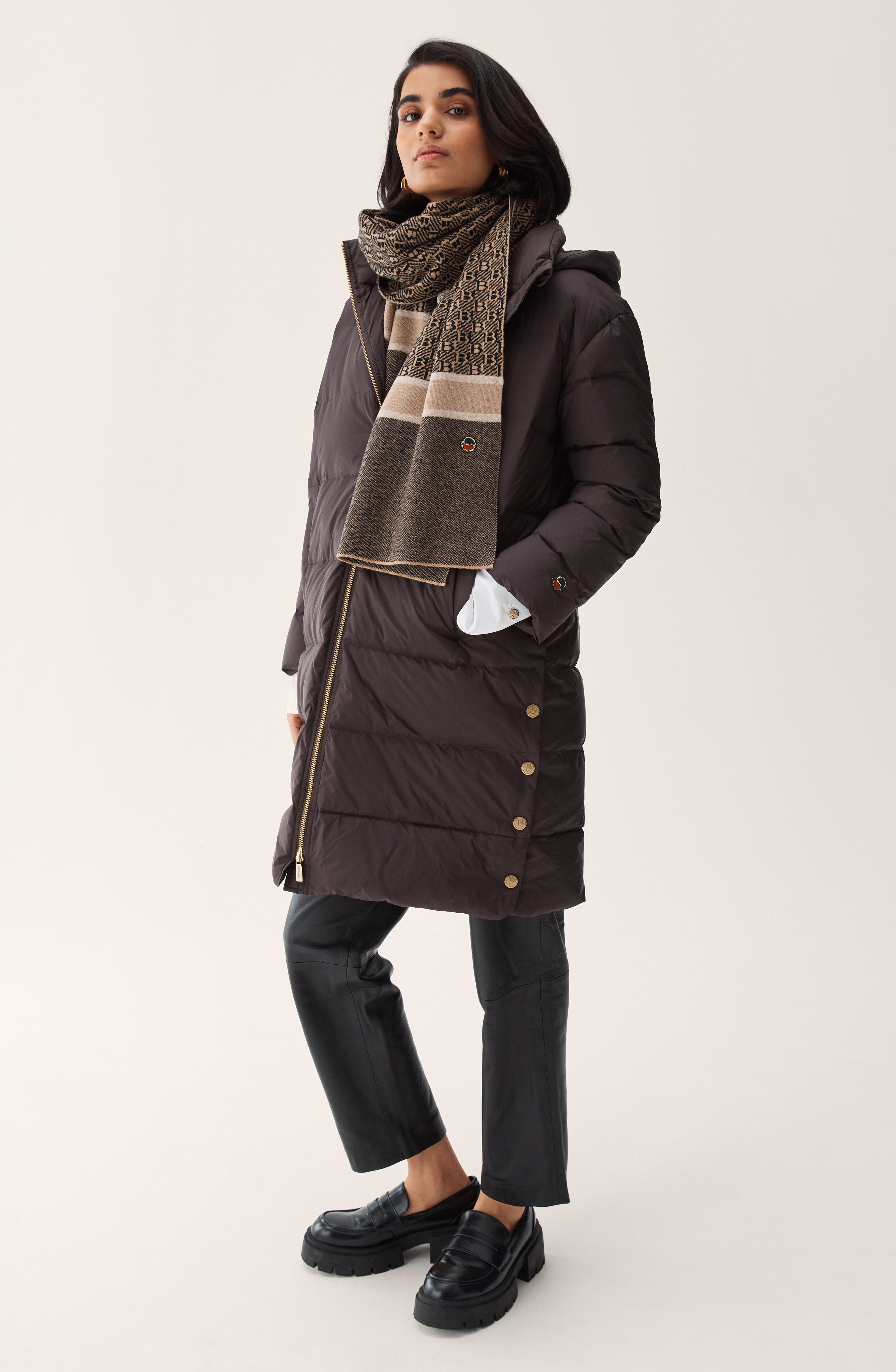 Farida Down Coat Chocolat