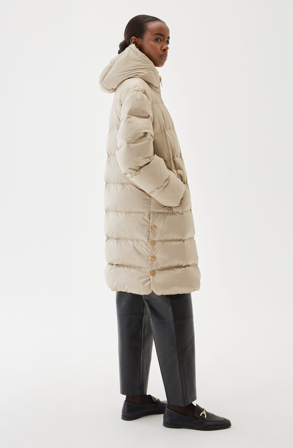 Farida Down Coat Light Beige