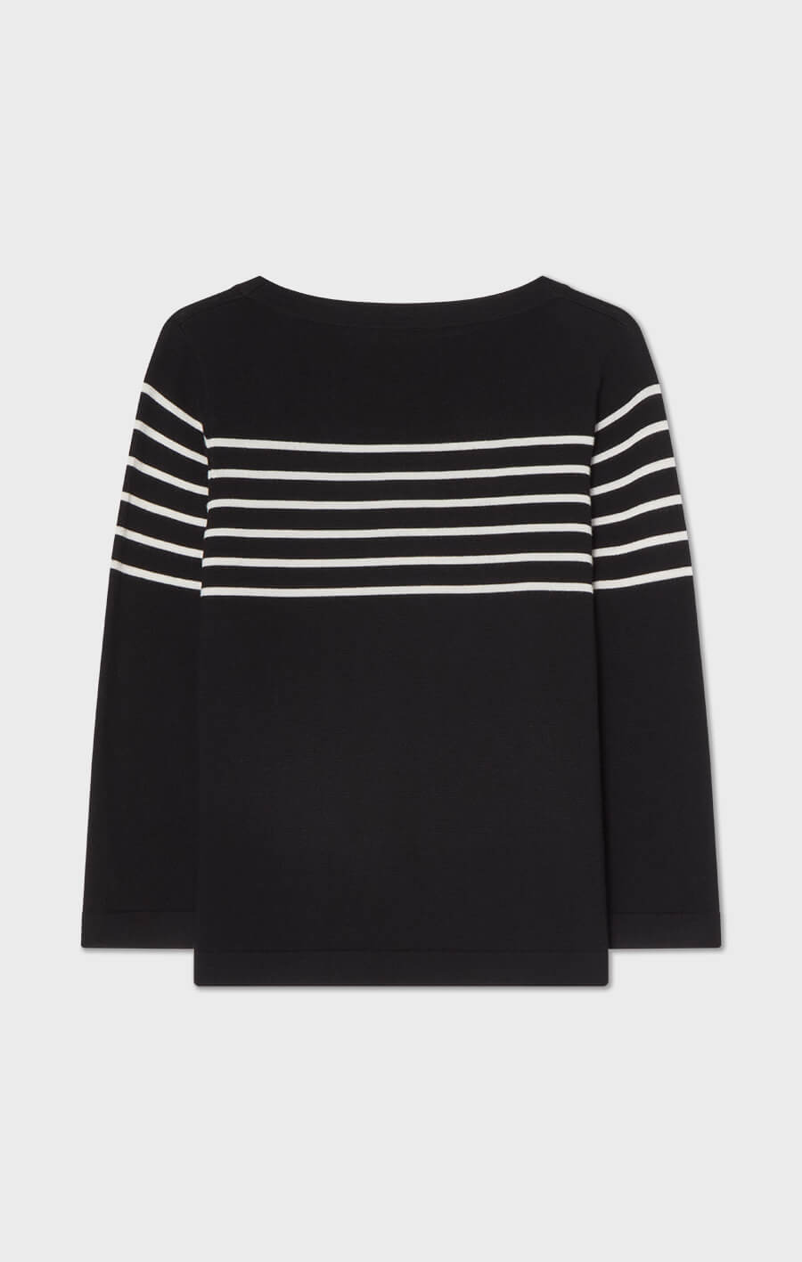 Helen Striped Top Black/Ecru