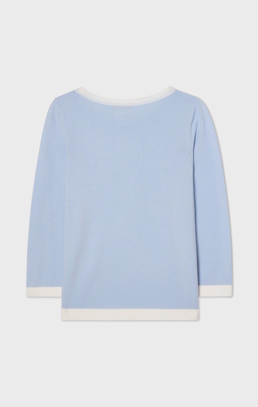 Helen Top Ice Blue/Ecru