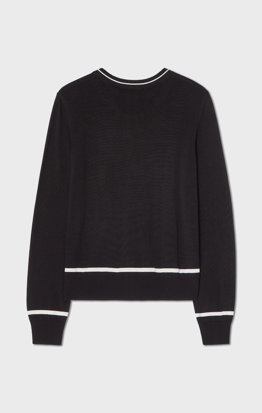 Kim Contrast Cardigan Black/Ecru