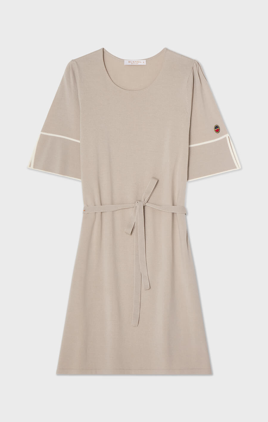 Mathea Dress Sand/Ecru