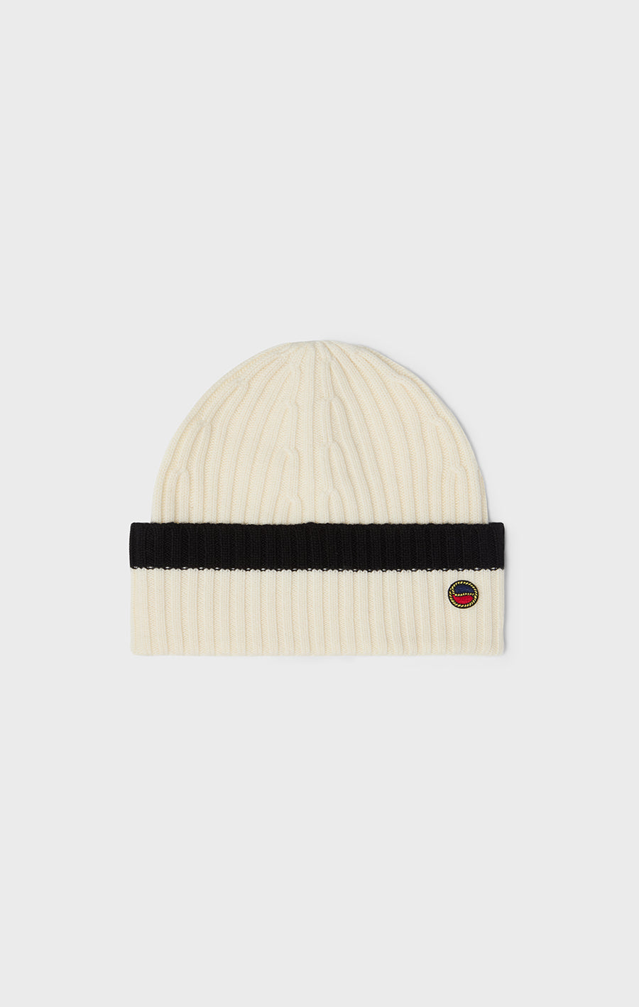 Malin Striped Beanie Ecru/Black