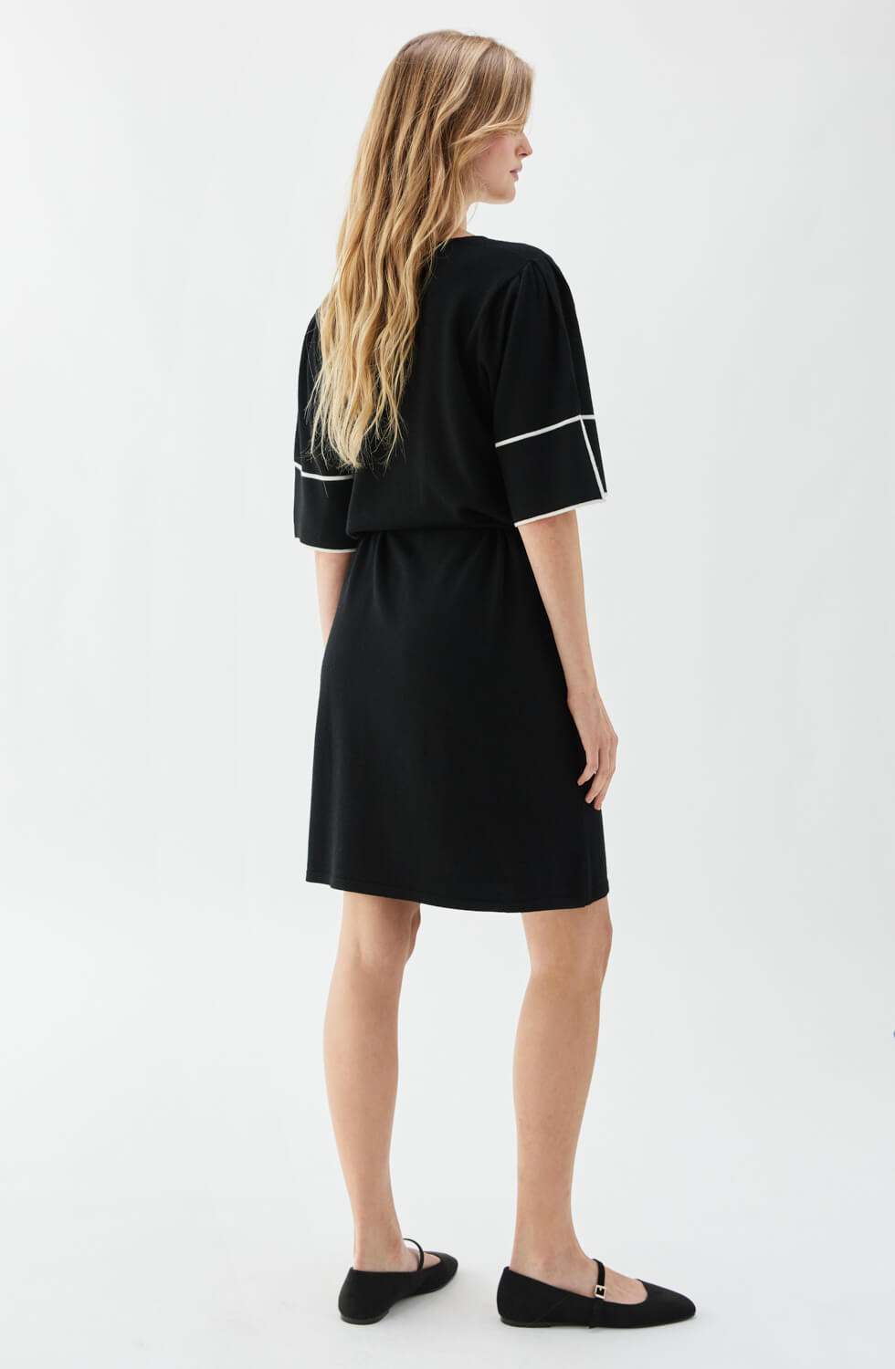 Mathea Dress Black/Ecru