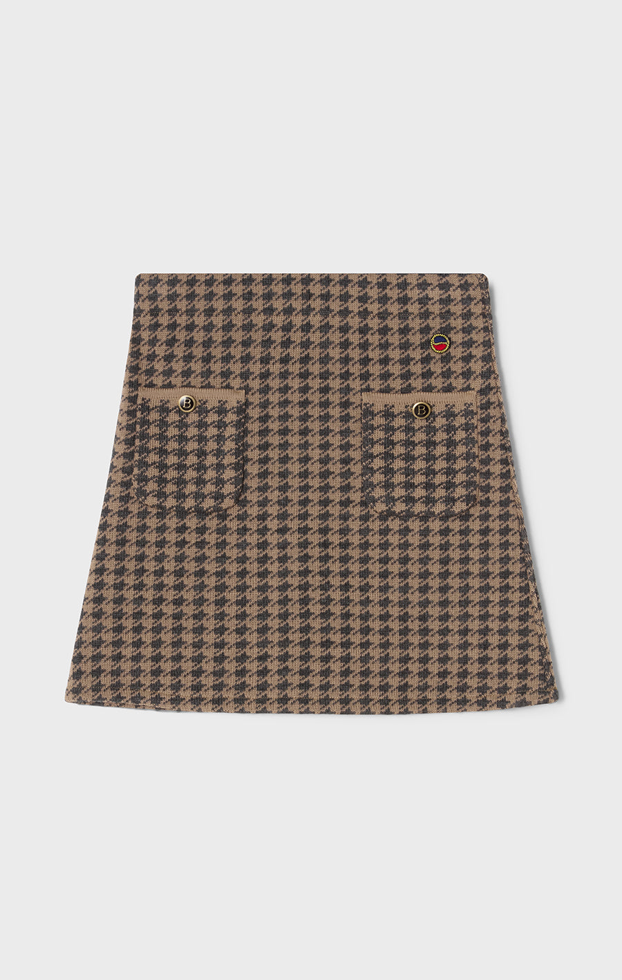 Minea Dogtooth Skirt Salty Caramel/Antracite