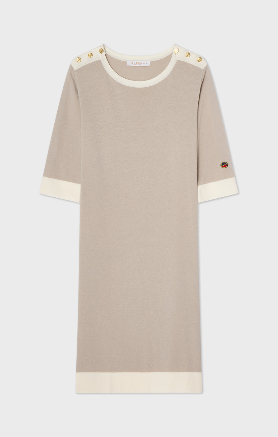 Nour Dress Sand/Ecru