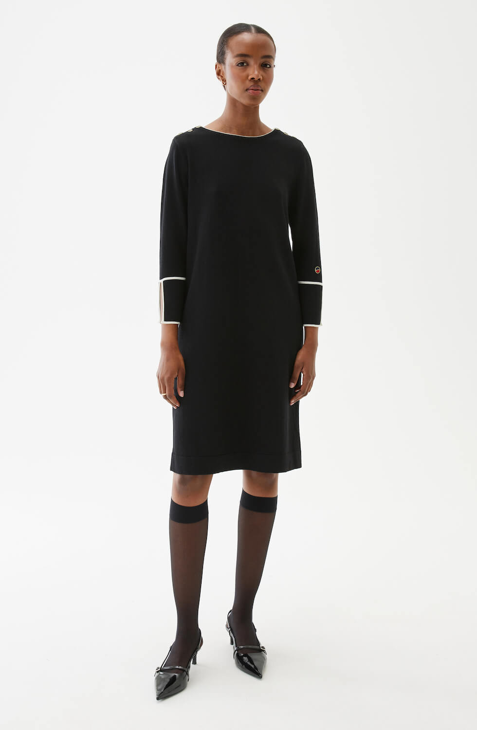 Nera Dress Black/Ecru