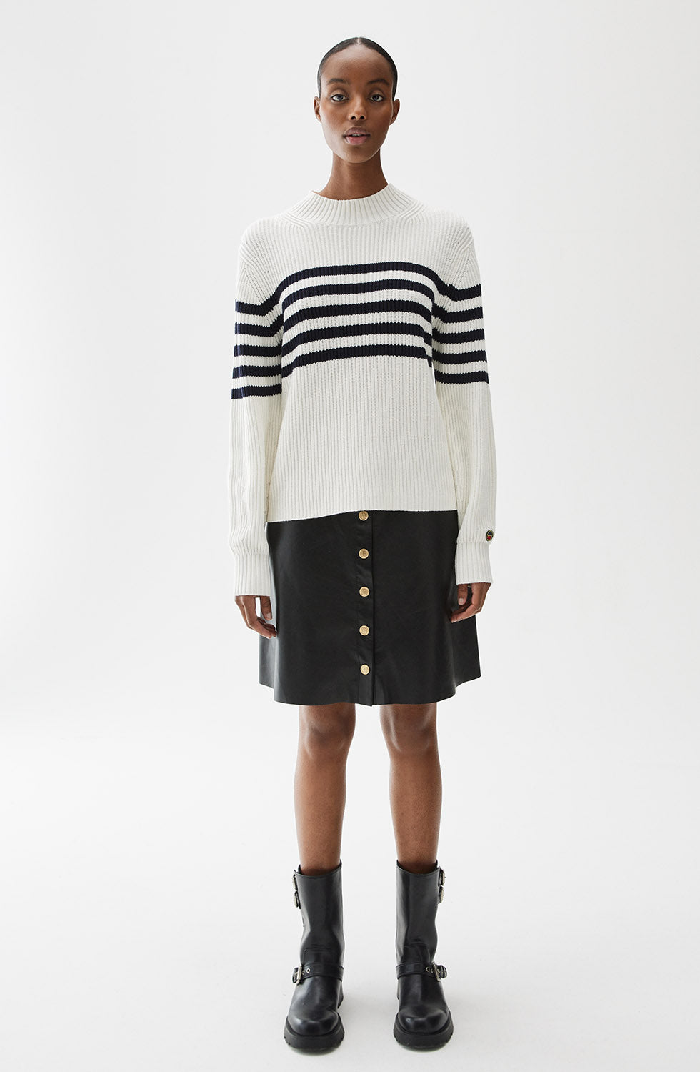 Tamara Striped Sweater Ecru/Marine