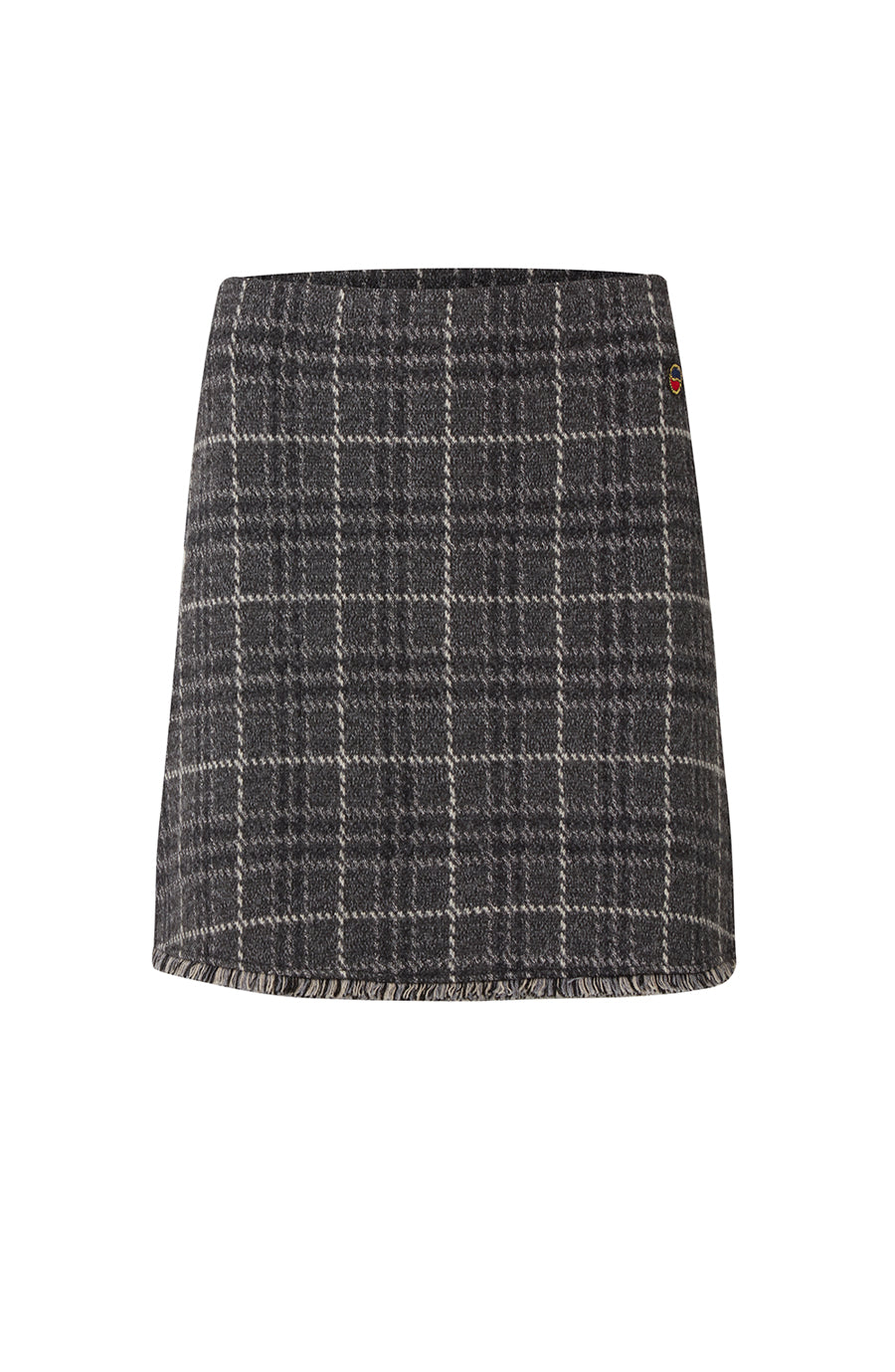 Bessie Skirt Grey Melange Check