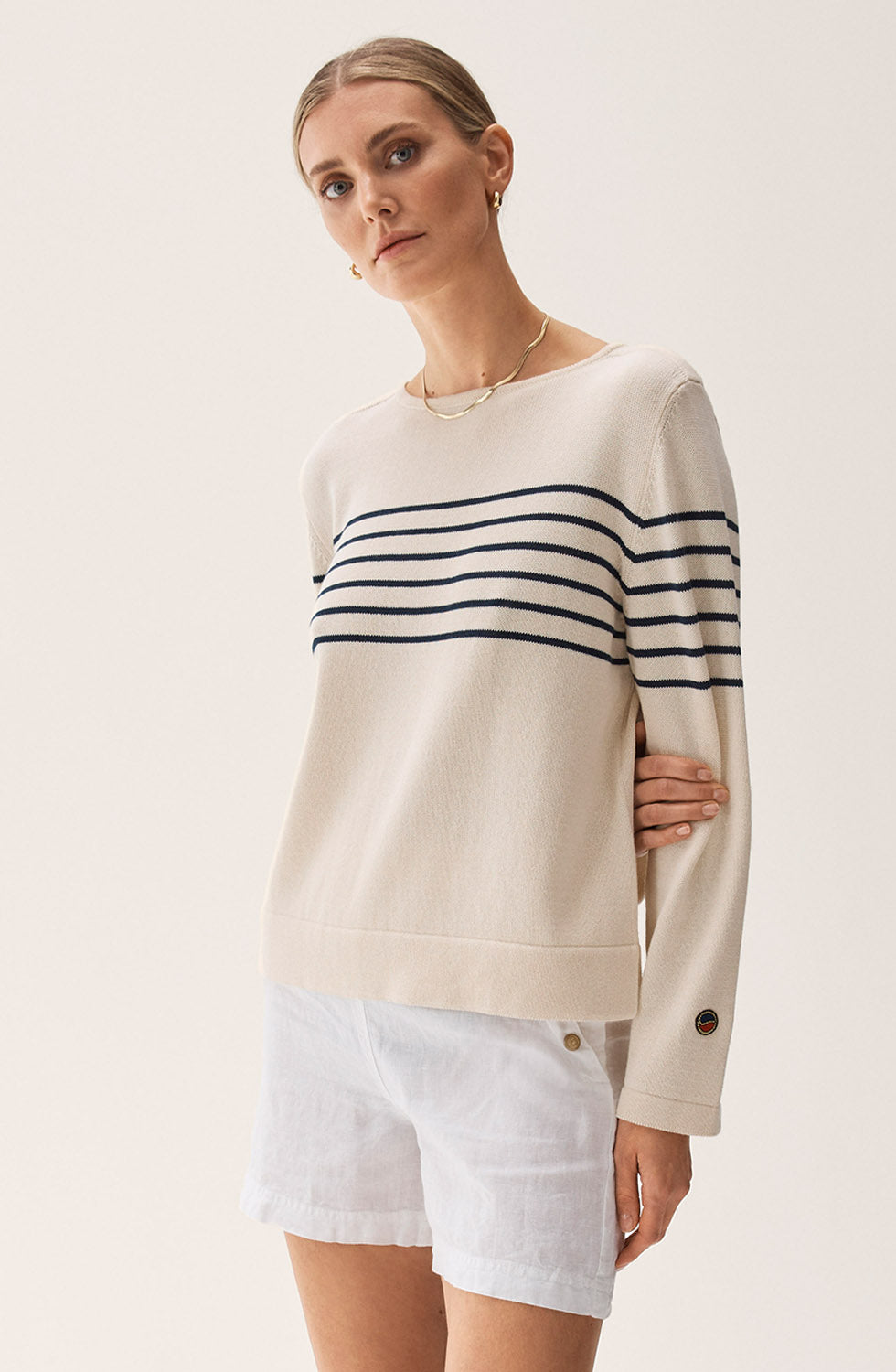 Carrie Sweater Grain Marine